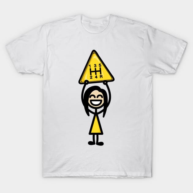 5-Speed Girl T-Shirt by hoddynoddy